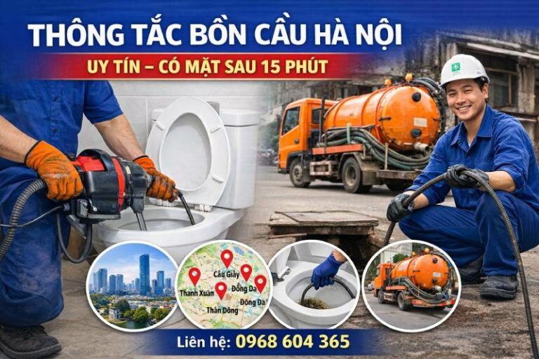 Dịch vụ thông tắc bồn cầu hà nội uy tín