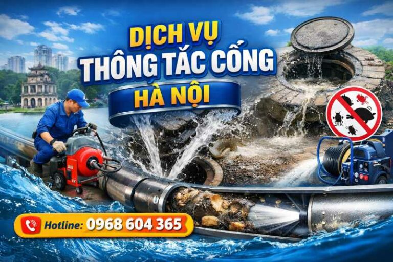 dịch vụ thông tắc cống hà nội giá rẻ