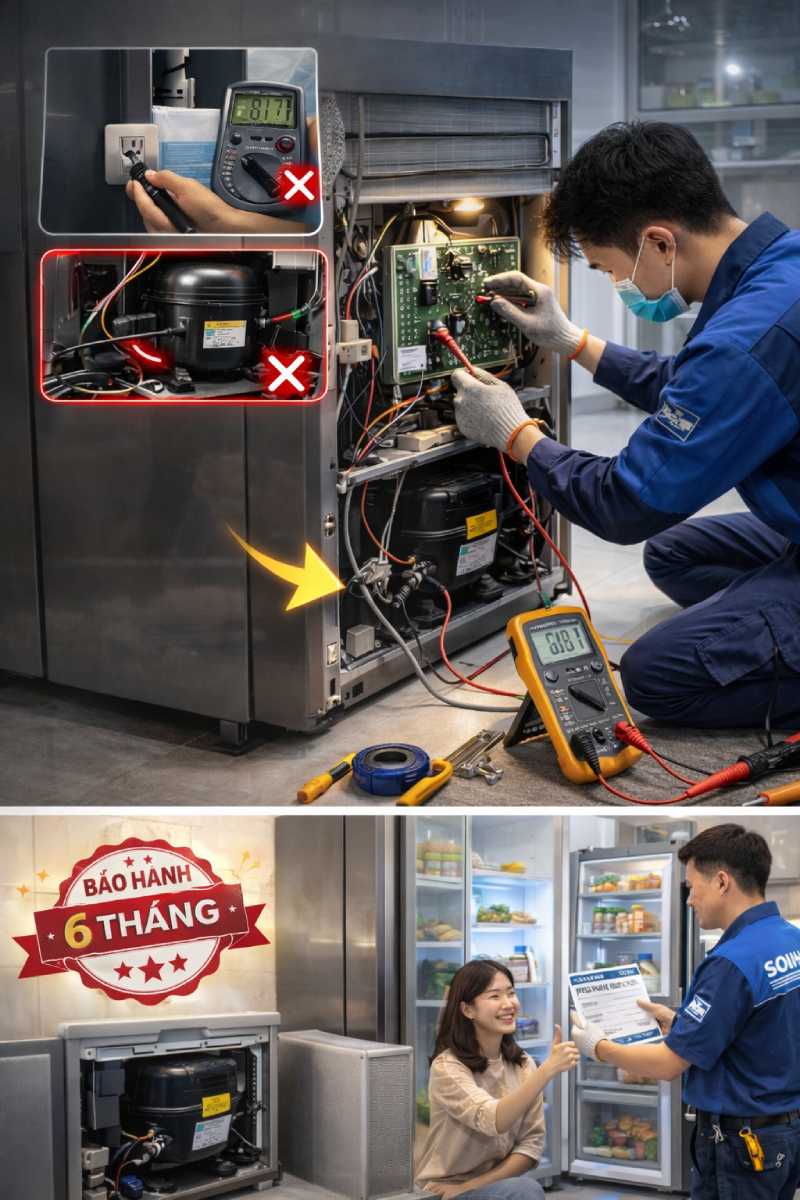 sửa chữa tủ lạnh tại nhà uy tín