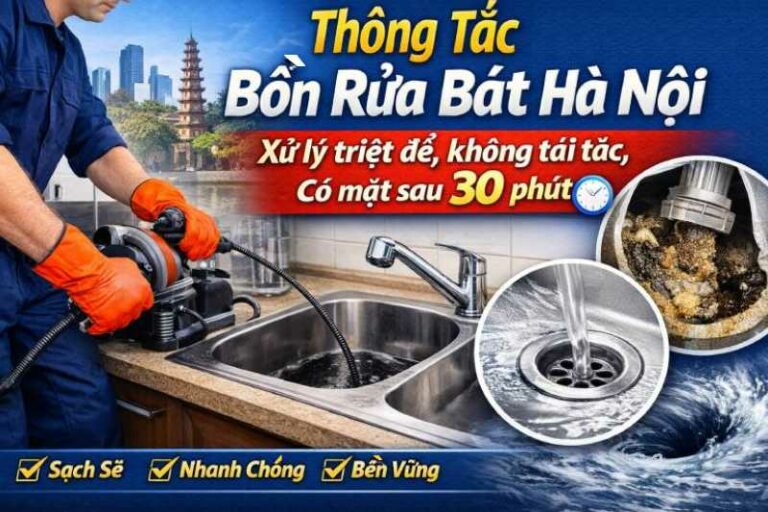 thông tắc bồn rửa bát giá rẻ