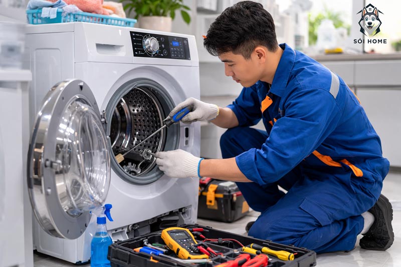 Địa chỉ sửa máy giặt giá rẻ chỉ từ 100K - Soihome 2 dia chi sua may giat gia re chi tu 100k 02