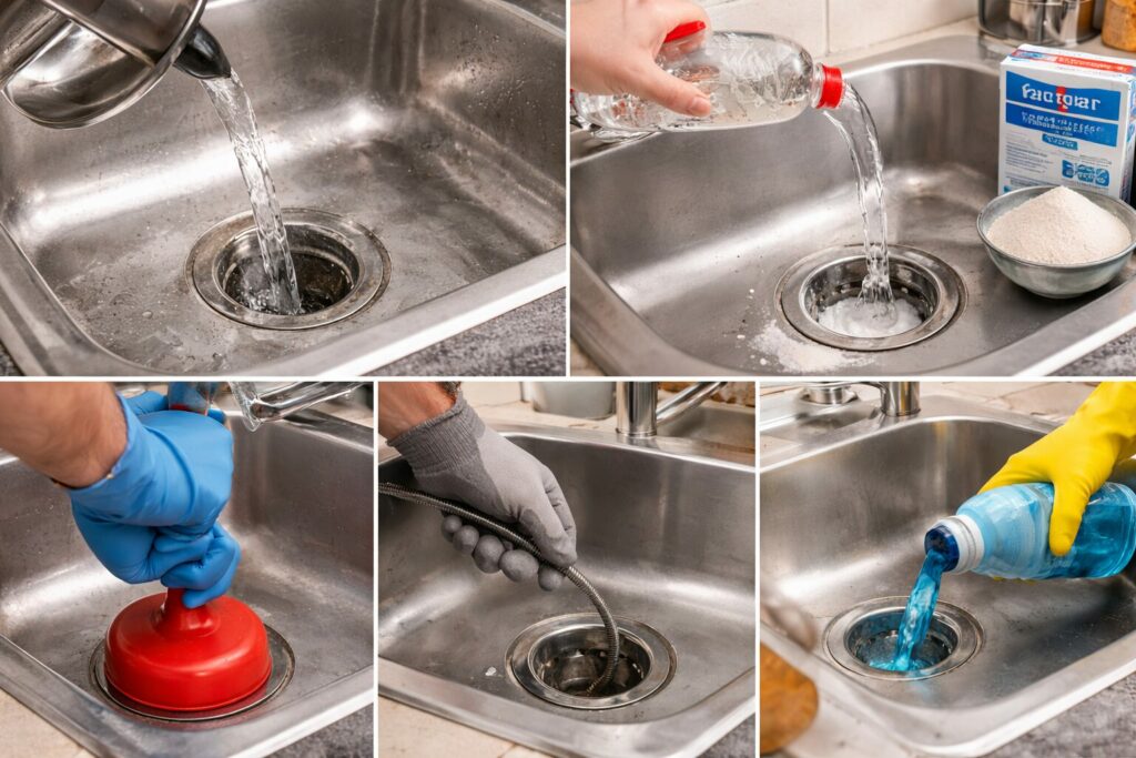 Nguyên Nhân Khiến Bồn Rửa Bị Tắc & Cách Xử Lý Nhanh 100% Tại Nhà (Hiệu Quả Ngay)