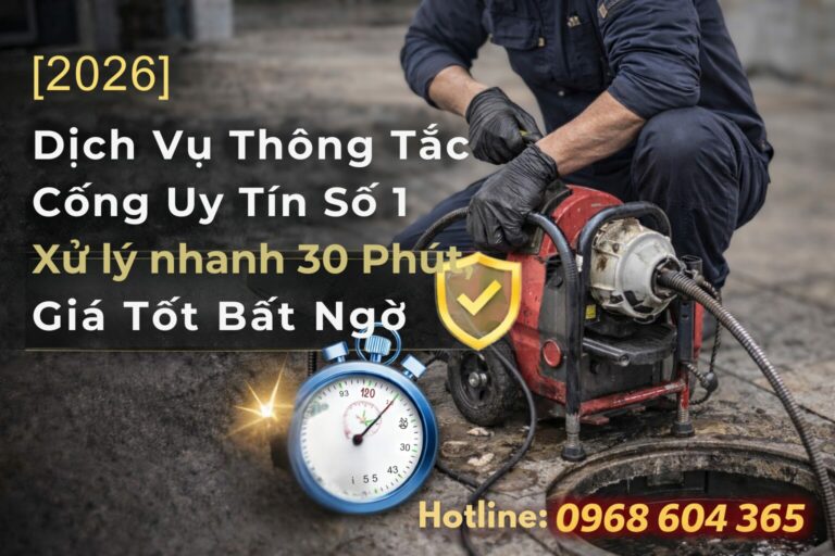 Dịch Vụ Thông Tắc Cống Uy Tín Số 1 – Xử Lý Nhanh 30 Phút, Giá Tốt Bất Ngờ