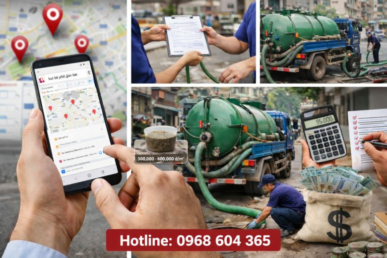 [2026] Hút Bể Phốt Gần Đây: 5 Cách Tìm Nhanh + Bảng Giá & Kinh Nghiệm Tránh “Tiền Mất Tật Mang