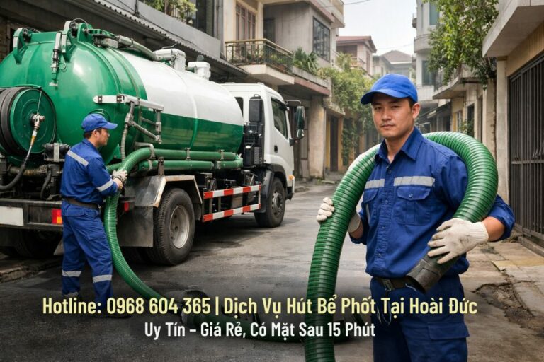 Dịch Vụ Hút Bể Phốt Tại Hoài Đức Uy Tín – Giá Rẻ, Có Mặt Sau 15 Phút