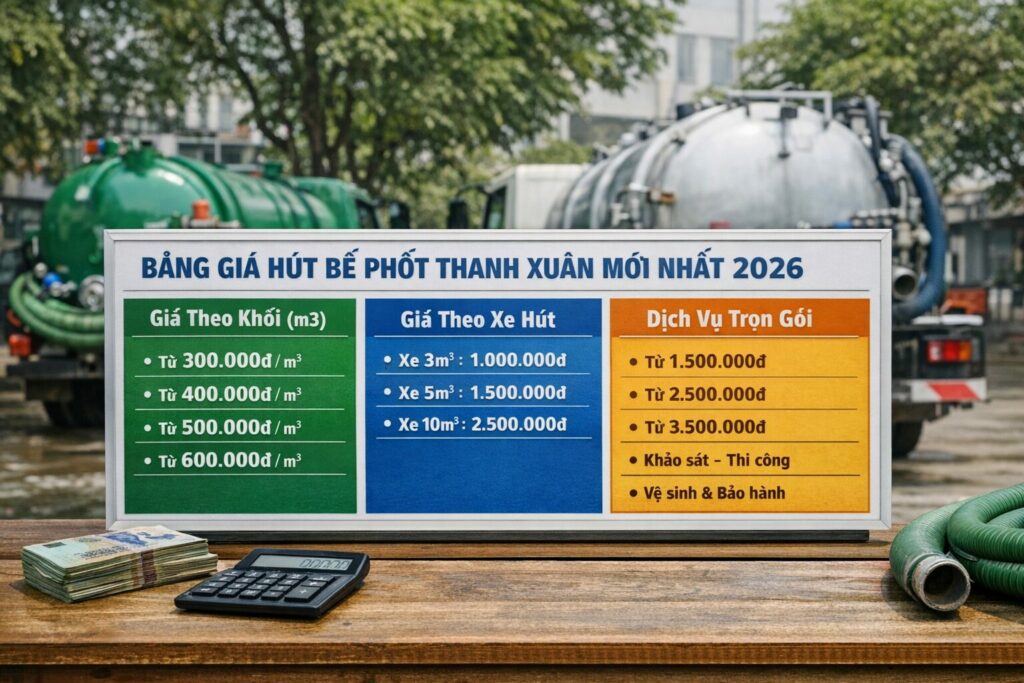 [2026] Hút Bể Phốt Tại Thanh Xuân – Nhanh 15 Phút, Sạch 100% Không Mùi