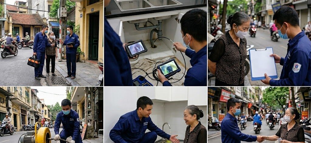 [TOP 1] Thông Tắc Cống Hoàn Kiếm Giá Rẻ – Có Mặt Sau 15 Phút, Sạch 100%