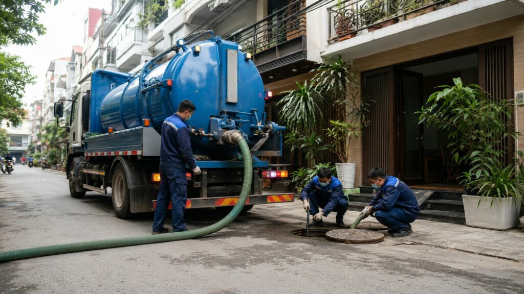 Cập nhật giá hút bể phốt mới nhất Hà Nội 2026: Bảng giá thật, cách tính chi phí và 7 lưu ý tránh bị chặt chém