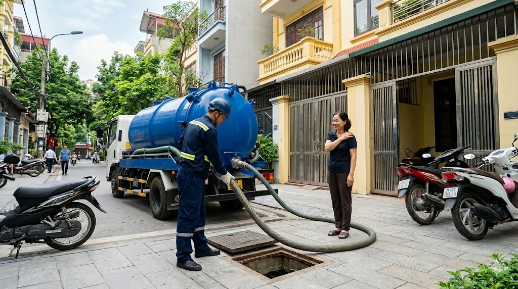 7 lý do nên chọn hút bể phốt không mùi tại nhà – sạch sẽ, nhanh gọn và an toàn