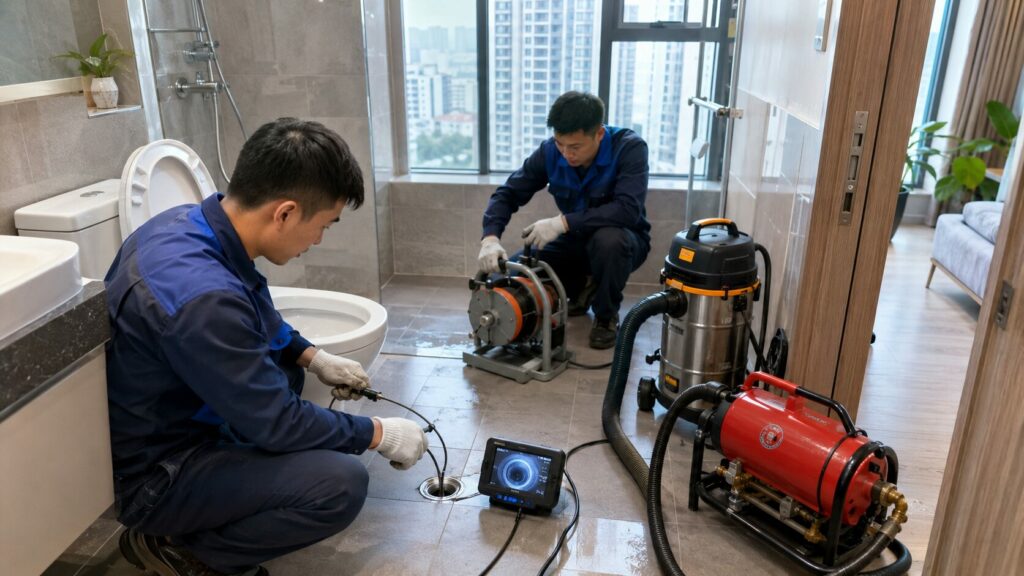 Thông tắc bồn cầu chung cư Hà Nội: Cách xử lý nhanh, sạch, không đục phá năm 2026 2 Thông tắc bồn cầu chung cư Hà Nội: Cách xử lý nhanh, sạch, không đục phá năm 2026