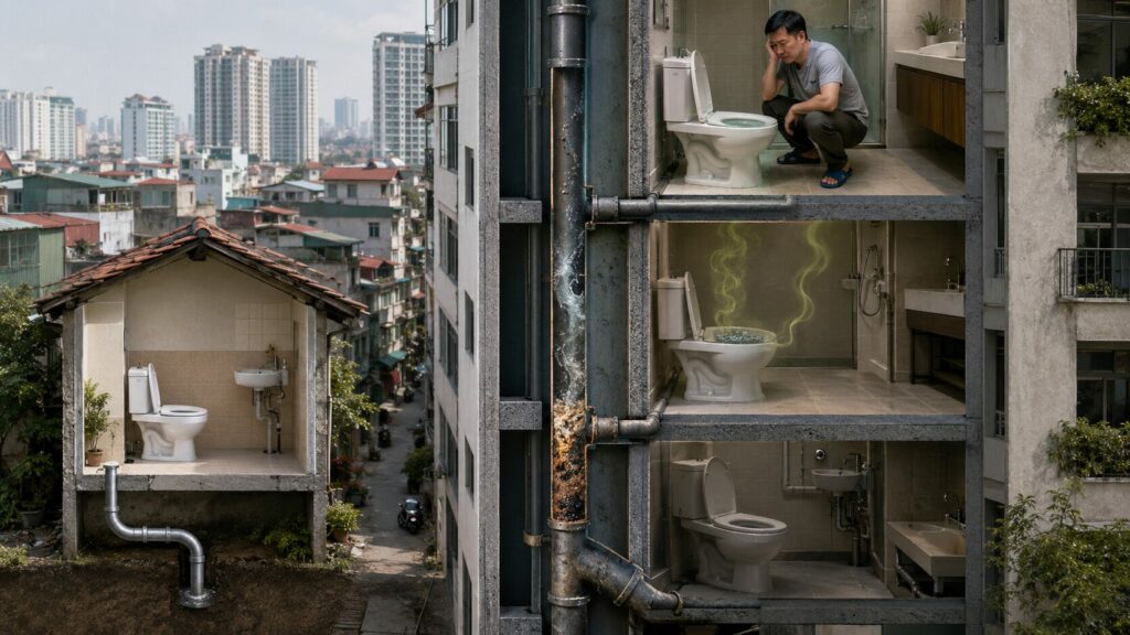 Thông tắc bồn cầu chung cư Hà Nội: Cách xử lý nhanh, sạch, không đục phá năm 2026 1 Thông tắc bồn cầu chung cư Hà Nội: Cách xử lý nhanh, sạch, không đục phá năm 2026