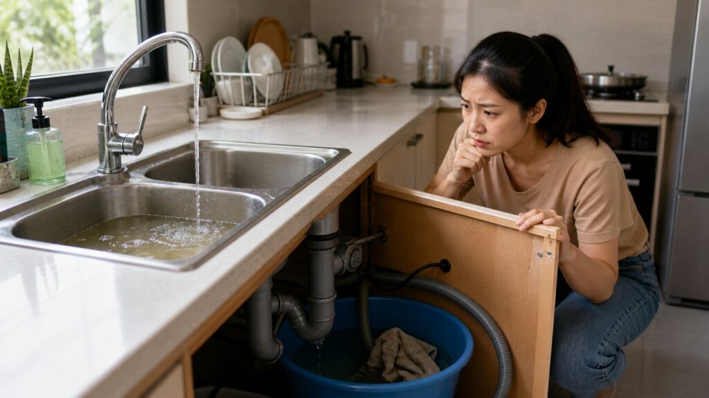 7 Cách thông tắc bồn rửa bát chung cư hiệu quả 99% – xử lý nhanh tại nhà & khi nào cần gọi thợ 3 7 cách thông tắc bồn rửa bát chung cư hiệu quả 99% – xử lý nhanh tại nhà & khi nào cần gọi thợ