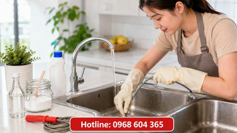 7 cách thông tắc cống không mùi triệt để tại nhà – xử lý dứt điểm mùi hôi chỉ sau 1 lần