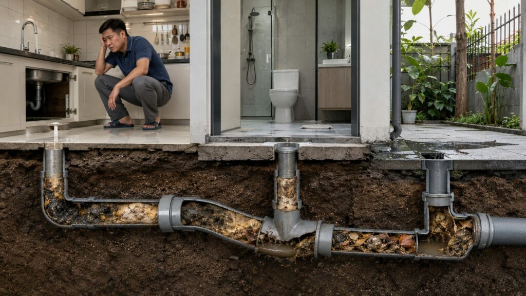 7 Dấu hiệu cống ngầm sắp tắc nặng & giải pháp thông tắc cống ngầm không cần đào tiết kiệm chi phí 1 7 Dấu hiệu cống ngầm sắp tắc nặng & giải pháp thông tắc cống ngầm không cần đào tiết kiệm chi phí