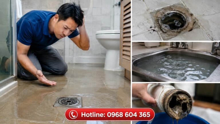 9 Dấu hiệu thông tắc cống thoát nước chậm cần xử lý ngay