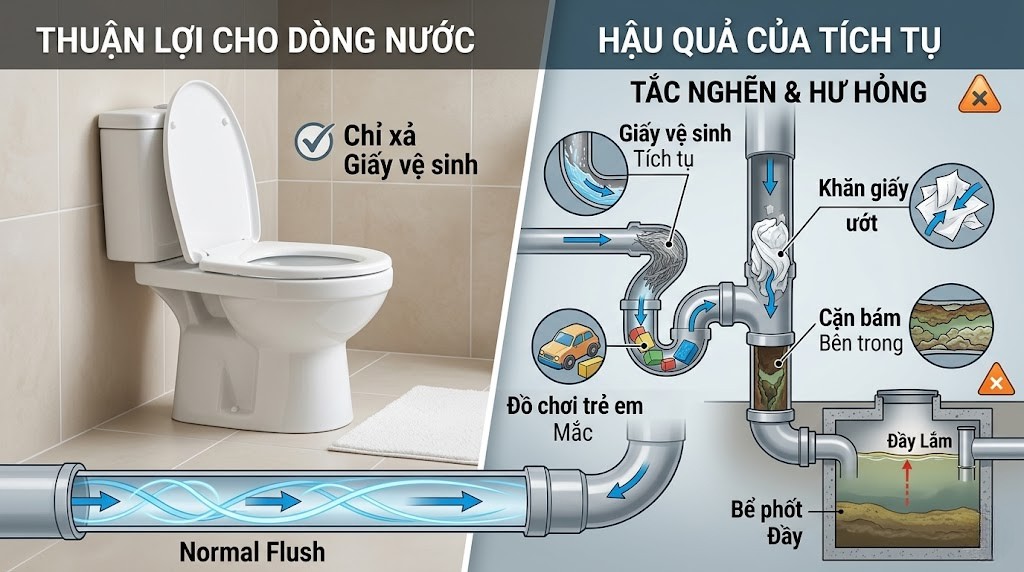 Bồn Cầu Thoát Nước Chậm Phải Làm Sao? Nguyên Nhân Và Cách Xử Lý Hiệu Quả 2 Bồn Cầu Thoát Nước Chậm Phải Làm Sao? Nguyên Nhân Và Cách Xử Lý Hiệu Quả