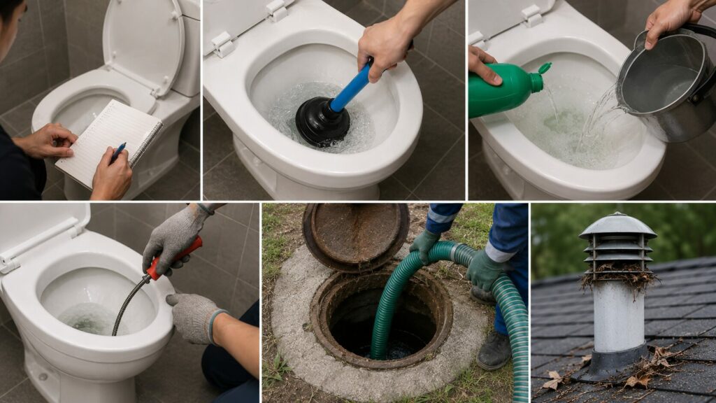 Nguyên nhân khiến bồn cầu xả chậm có tiếng ục ục và cách xử lý triệt để tại nhà 3 Nguyên nhân khiến bồn cầu xả chậm có tiếng ục ục và cách xử lý triệt để tại nhà