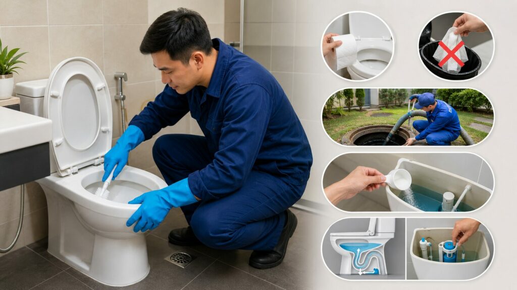 Cách xử lý bồn cầu tắc nặng tại nhà hiệu quả – Hướng dẫn chi tiết từ chuyên gia thông tắc 4 Cách xử lý bồn cầu tắc nặng tại nhà hiệu quả – Hướng dẫn chi tiết từ chuyên gia thông tắc