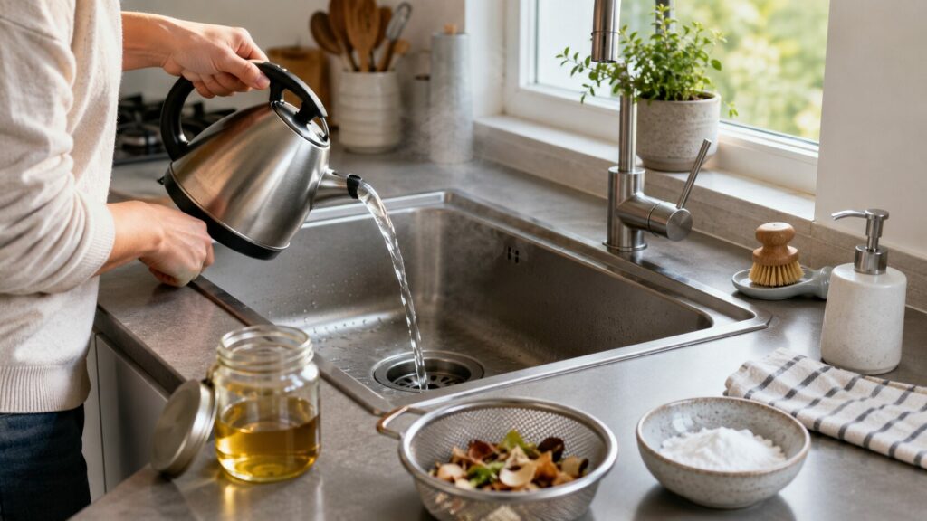 7 Nguyên nhân khiến chậu rửa bát bị tắc thoát nước chậm và cách xử lý hiệu quả tại nhà 4 7 Nguyên nhân khiến chậu rửa bát bị tắc thoát nước chậm và cách xử lý hiệu quả tại nhà