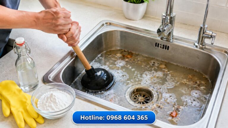 7 Nguyên nhân khiến chậu rửa bát bị tắc thoát nước chậm và cách xử lý hiệu quả tại nhà
