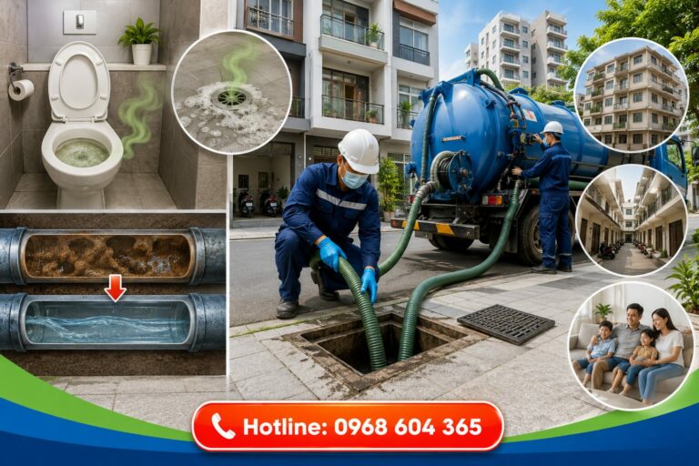 Hút bể phốt không đục phá tại Hà Nội: Giải pháp hiện đại sạch sẽ, an toàn và tiết kiệm nhất hiện nay