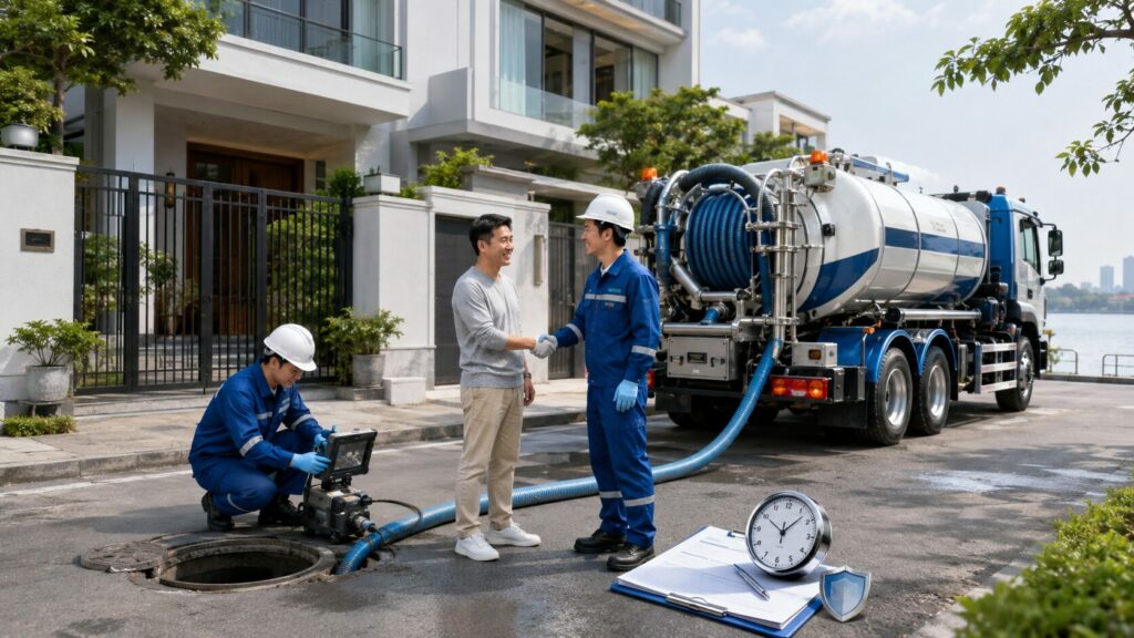 Dấu hiệu cần hút bể phốt Tây Hồ ngay và giải pháp xử lý triệt để từ SoiHome 5 Dấu hiệu cần hút bể phốt Tây Hồ ngay và giải pháp xử lý triệt để từ SoiHome