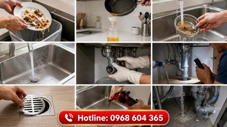 Nguyên nhân chậu rửa bát có mùi hôi và cách xử lý triệt để ngay tại nhà