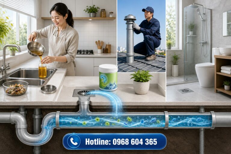 Cách thông cống mùi hôi lâu ngày hiệu quả tận gốc – xử lý dứt điểm mùi khó chịu trong nhà vệ sinh