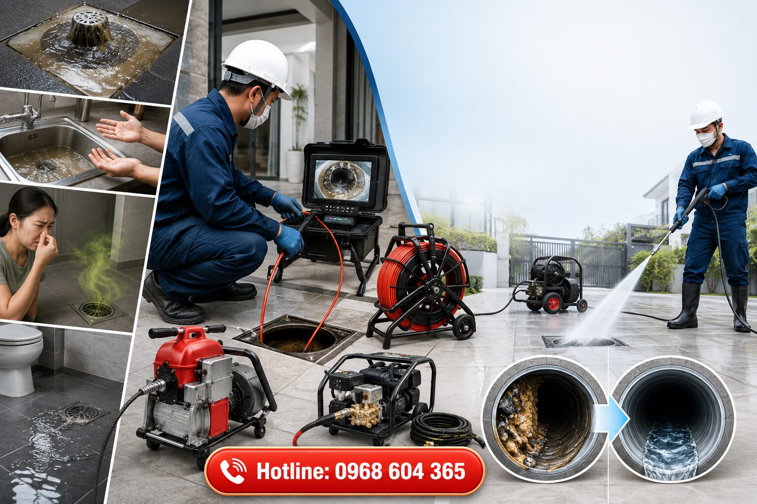 Cách Thông Tắc Cống Ngầm Hiệu Quả Tại Nhà & Giải Pháp Không Cần Đục Phá Triệt Để