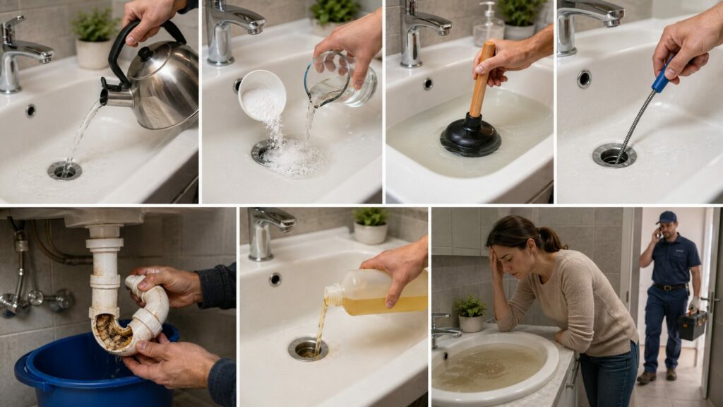 Thông tắc lavabo nhà vệ sinh: 7 Cách xử lý nhanh tại nhà & dấu hiệu cần gọi thợ 3 Thông tắc lavabo nhà vệ sinh: 7 Cách xử lý nhanh tại nhà & dấu hiệu cần gọi thợ